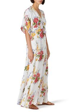 Reformation Winslow V Neck Floral V Neck Maxi Dress Size XS